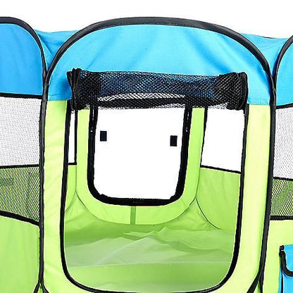 Pet Life ® 'All-Terrain' Lightweight Easy Folding Wire-Framed Collapsible Travel Pet Dog Playpen crate