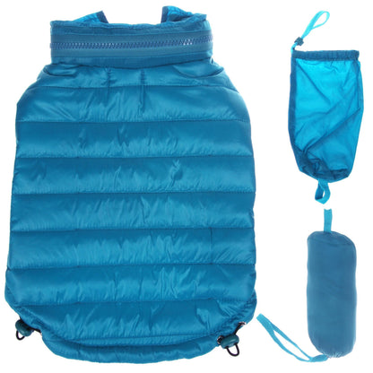 Pet Life ® Lightweight Adjustable and Collapsible 'Sporty Avalanche' Dog Coat w/ Pop-out Zippered Hood