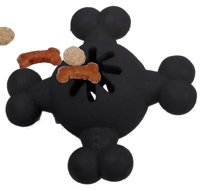 Pet Life ® 'Quadra-Bone' TPR Treat Dispensing Durable Dog Toy