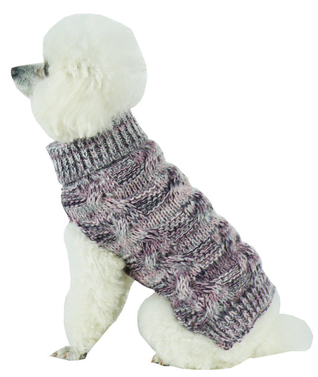 Pet Life ® 'Royal Bark' Heavy Cable Knitted Designer Fashion Dog Sweater