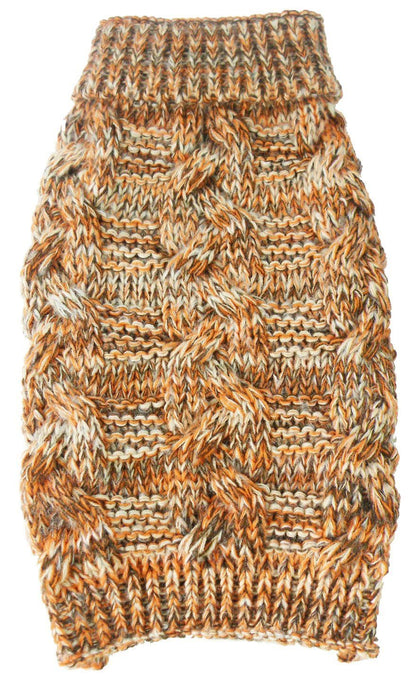 Pet Life ® 'Royal Bark' Heavy Cable Knitted Designer Fashion Dog Sweater