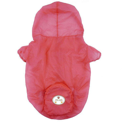 Pet Life ® 'Thunder Paw' Ultimate Waterproof Collapsible Multi-Adjustable Travel Dog Raincoat