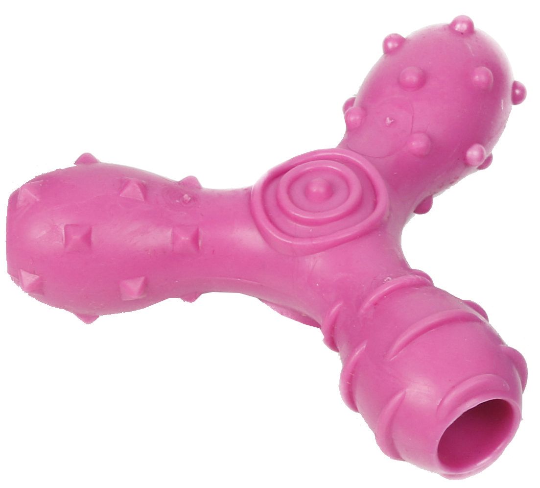 Pet Life ® 'Tri-Chew' Treat Dispensing and Chewing Interactive TPR Dog Toy