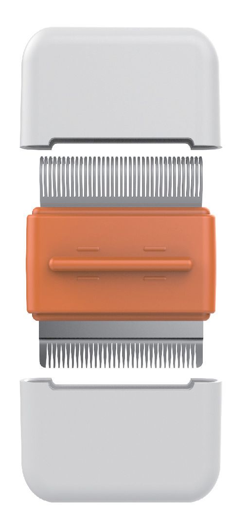 Pet Life ® 'Zipocket' 2-in-1 Underake and Stainless Steel Travel Grooming Pet Comb