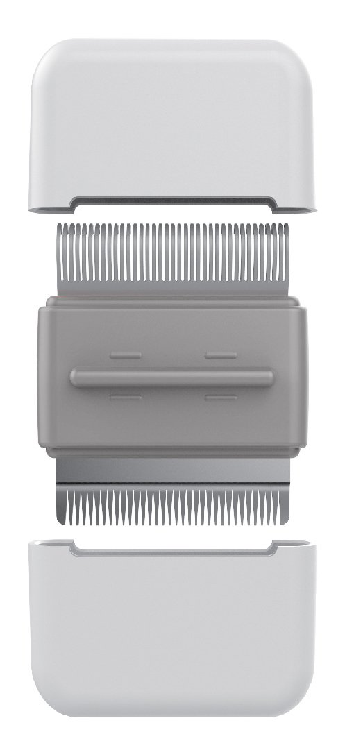Pet Life ® 'Zipocket' 2-in-1 Underake and Stainless Steel Travel Grooming Pet Comb