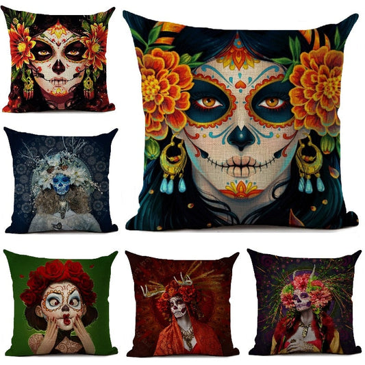 Mexican Horror Halloween Cushion Cover