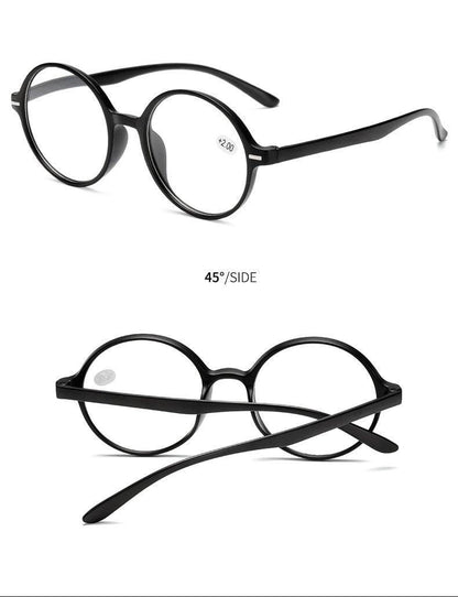 Read Eyeglass Men Women Round Vintage Reading Glasses Blue Light Blocking Glasses Men Women Retro Thick Round Rim Frame Eyeglasses Light Weight With Spring Hinge Easy To Carry +1 +1.5 +2 +2.5 +3 +3.5