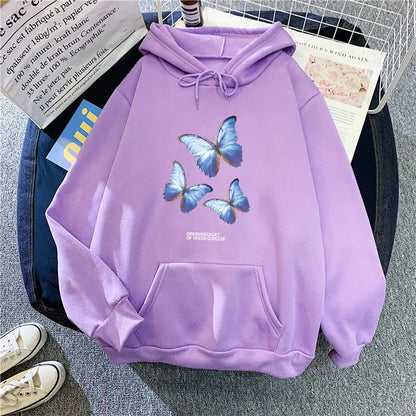 "Plus Size Women's Fleece Hooded Sweater for Students"