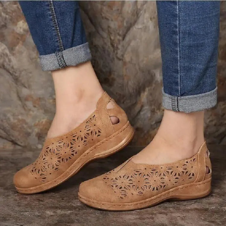 Hollow Wedge Heel Women's Single Shoes