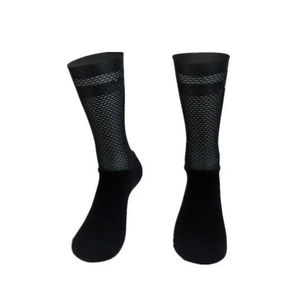 Simple Modern Design Anti Slip Silicone Cycling Socks  For Men Unique  Bicycle Running Socks Lightweight Breathable Sports Socks