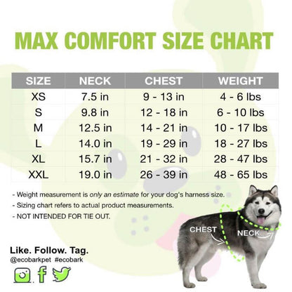 EcoBark Mint Turquoise Dog Harness - Over-the-Head Soft Mesh Vest Halter for Small to Medium Dogs
