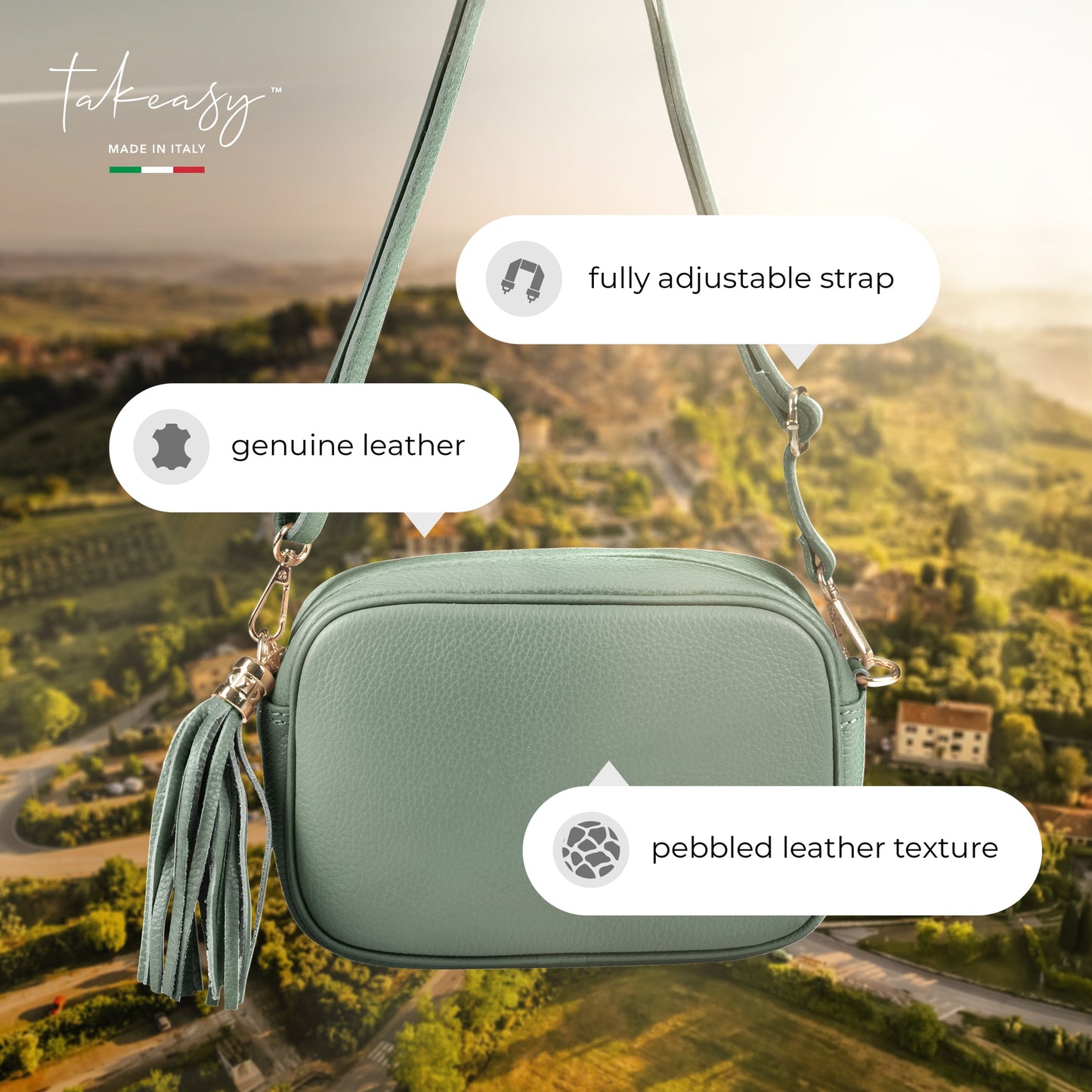 Calf Leather Crossbody Bag