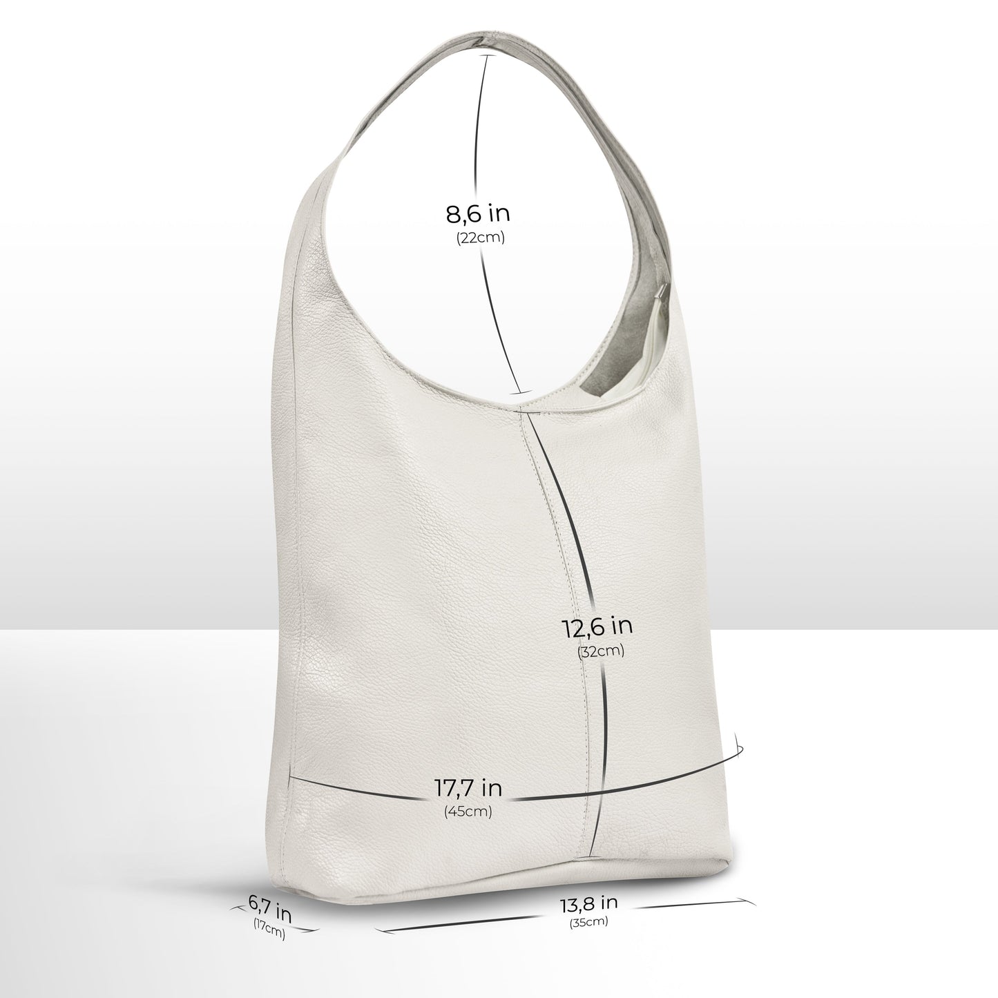 Calf Leather Hobo Bag