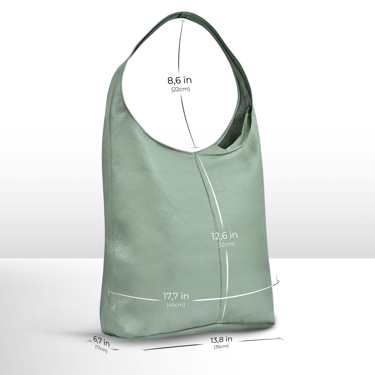 Calf Leather Hobo Bag