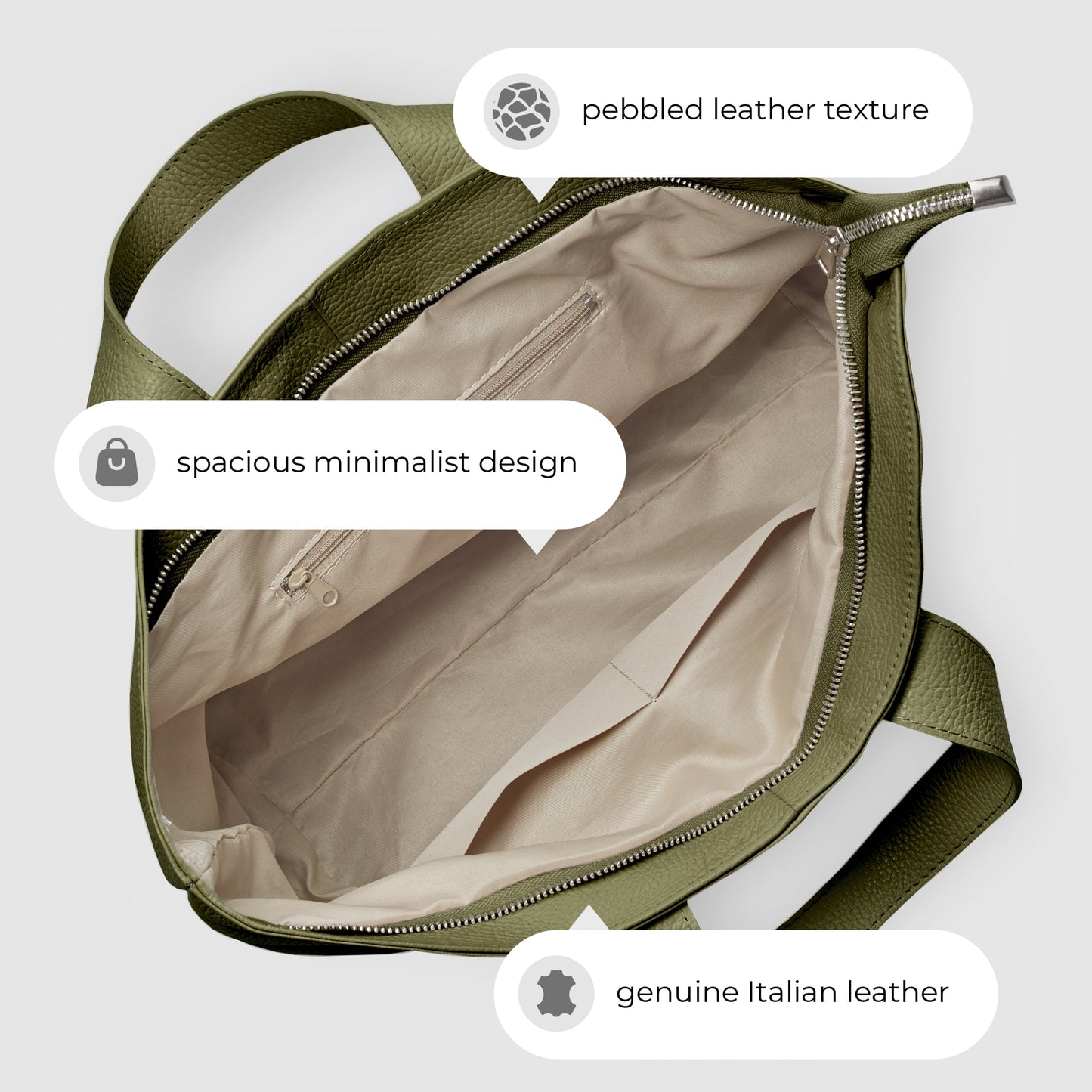 Calf Leather Tote Bag