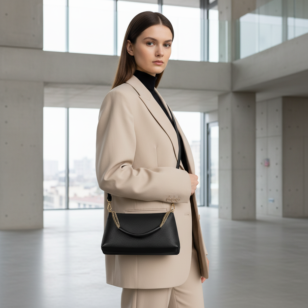 Calf Leather Crossbody Bag