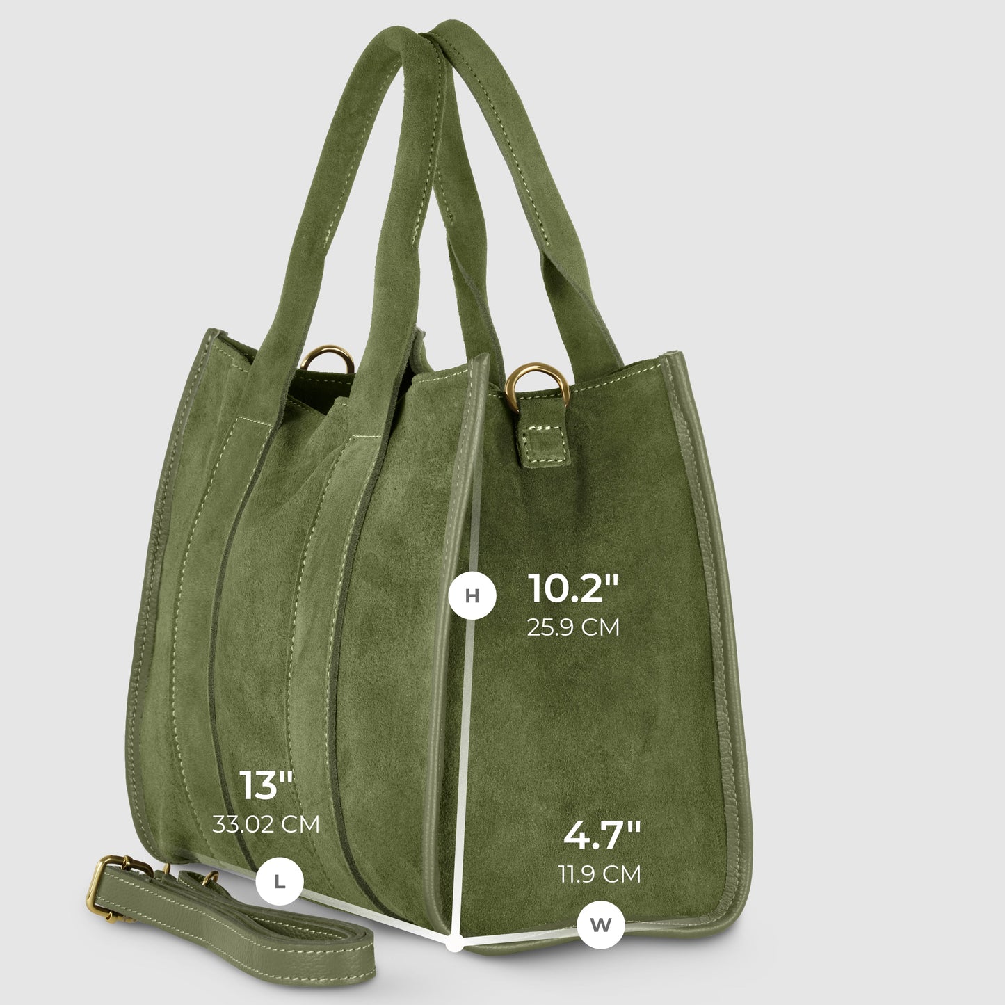 Suede Leather Tote Bag