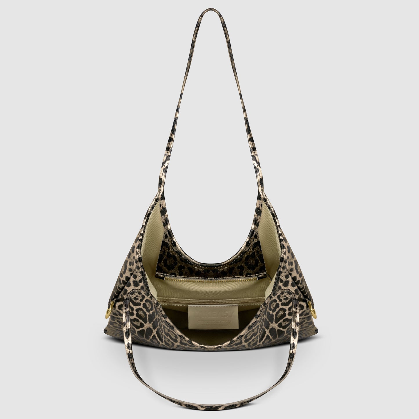 Leopard Metallic Suede Leather Tote Bag