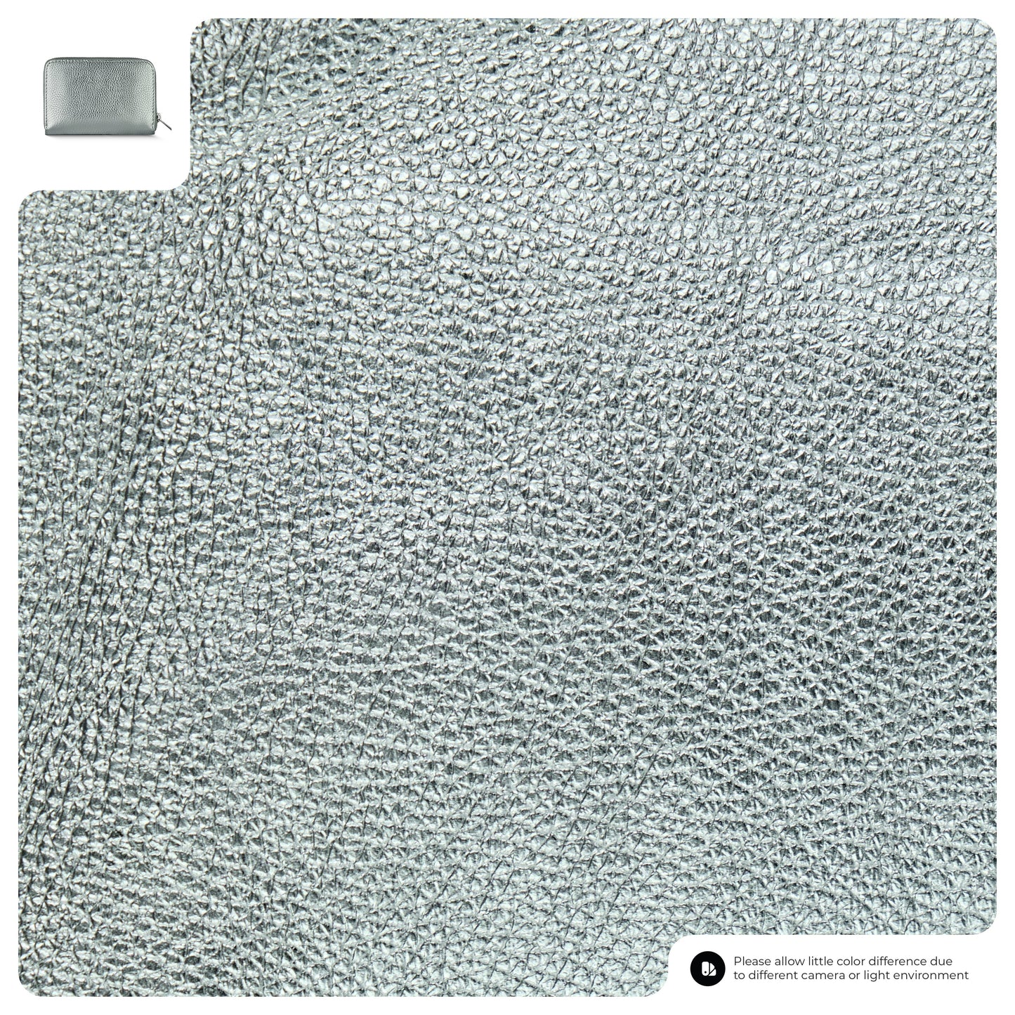 Metallic Calf Leather Wallet