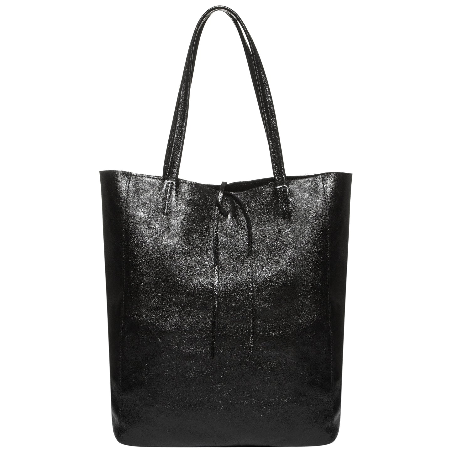 Metallic Suede Leather Tote Bag