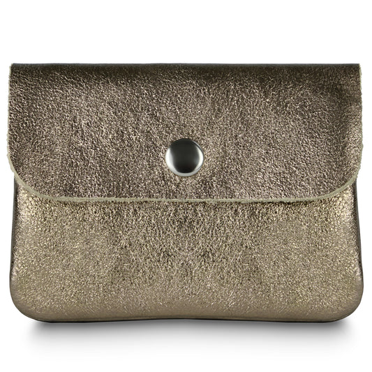 Metallic Suede Leather Wallet