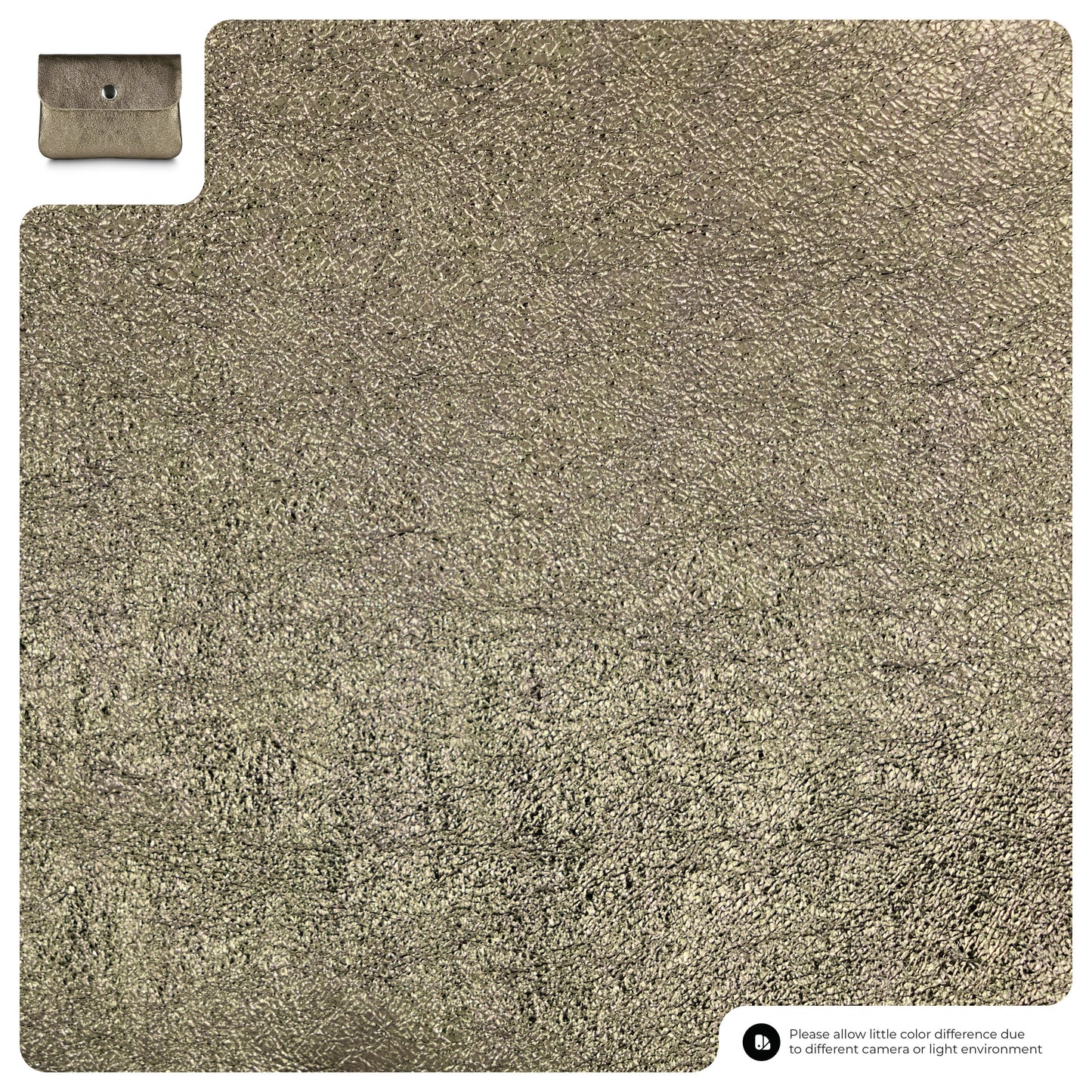 Metallic Suede Leather Wallet