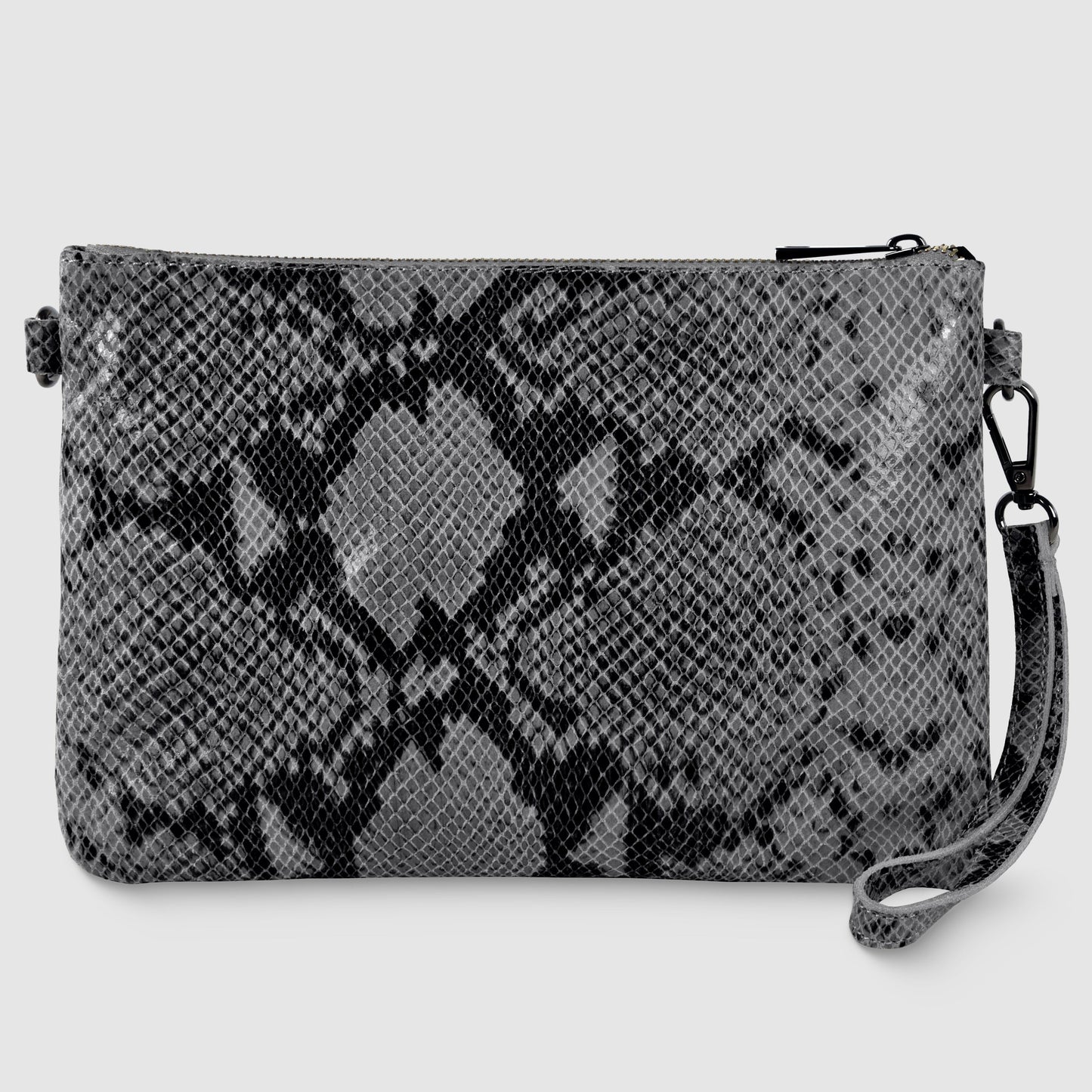 Python-Print Suede Crossbody Bag