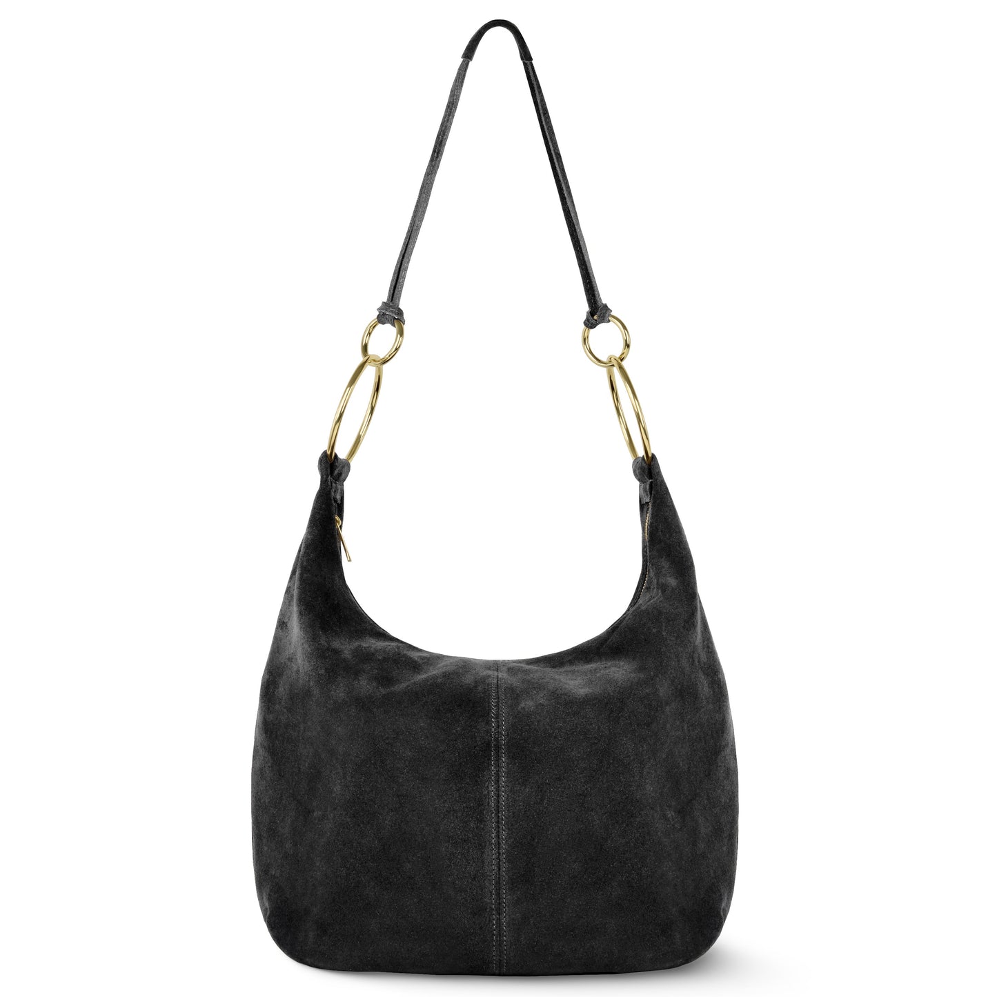 Suede Leather Hobo Bag
