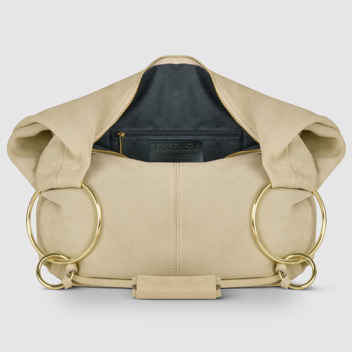 Suede Leather Hobo Bag