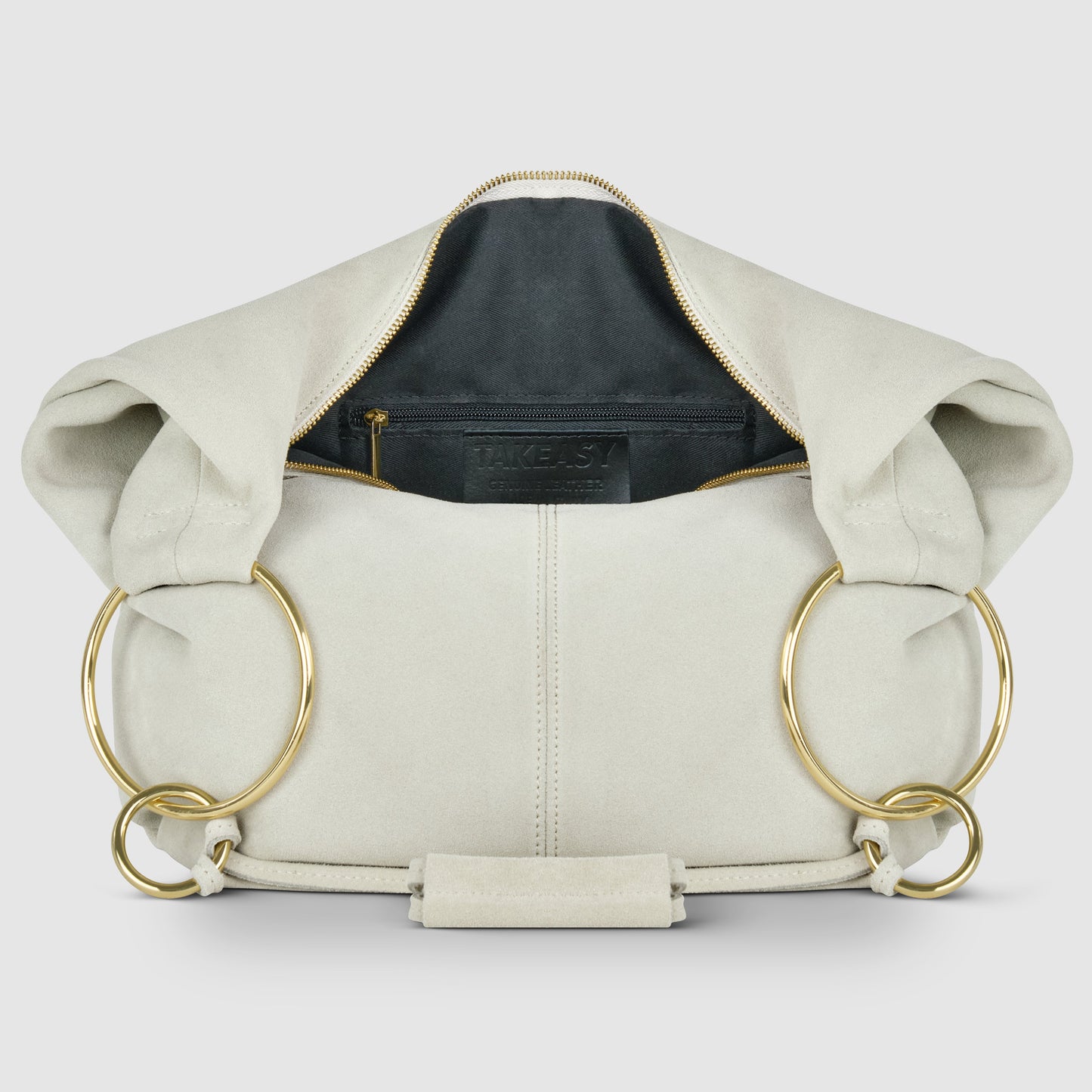 Suede Leather Hobo Bag