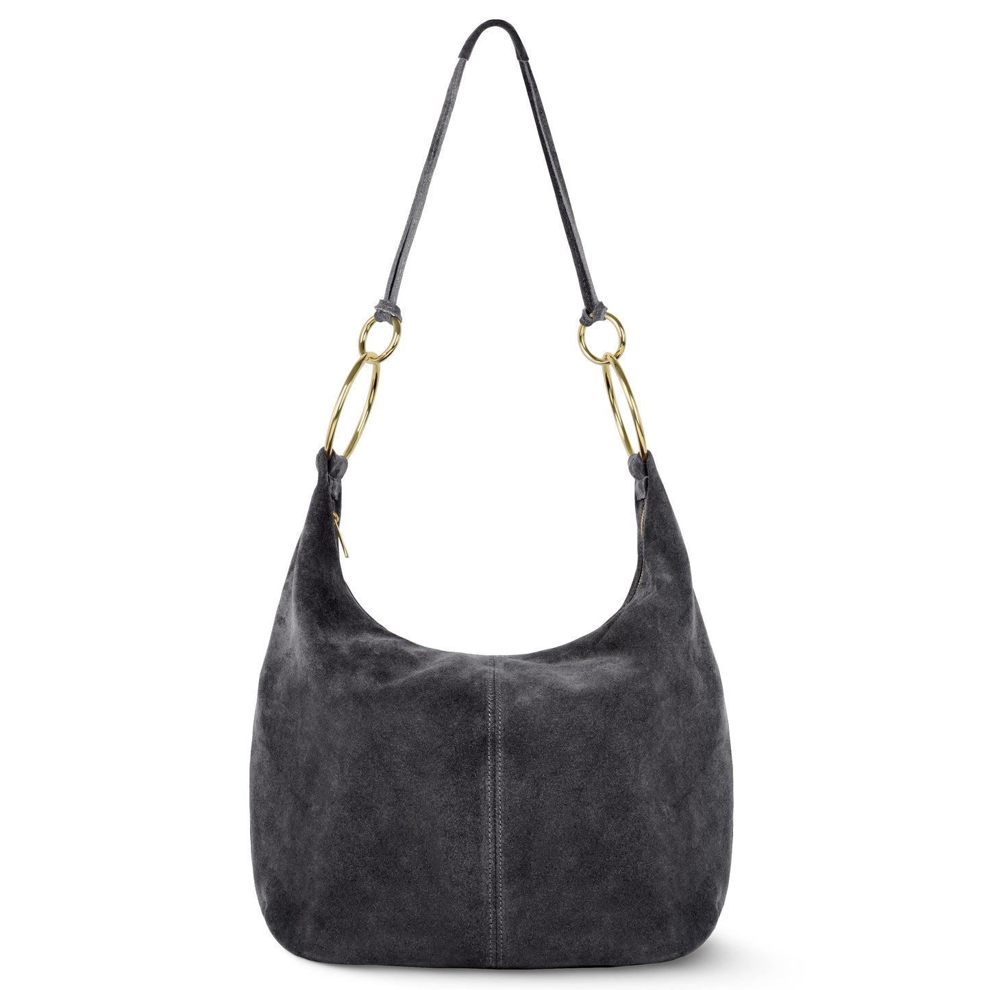 Suede Leather Hobo Bag