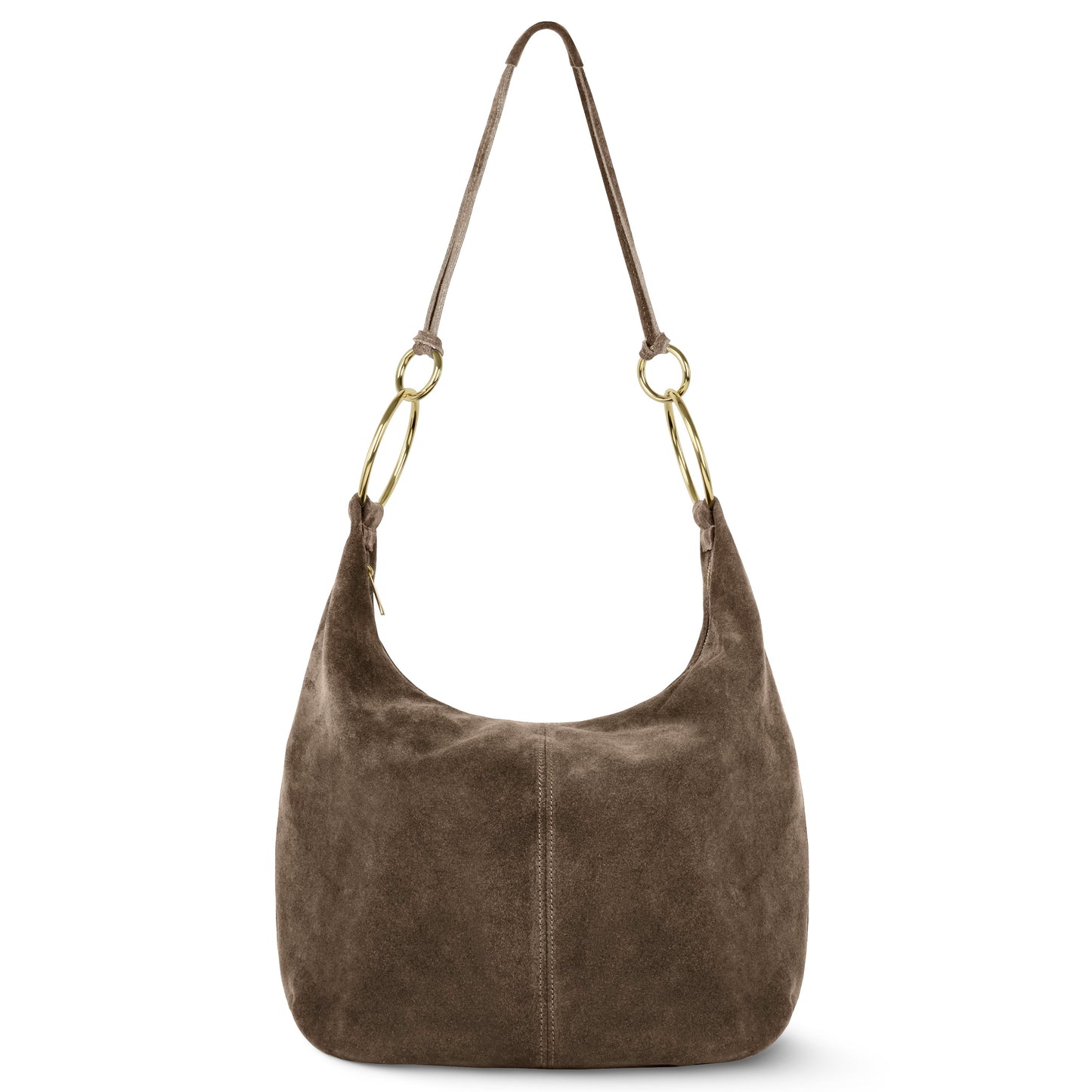 Suede Leather Hobo Bag