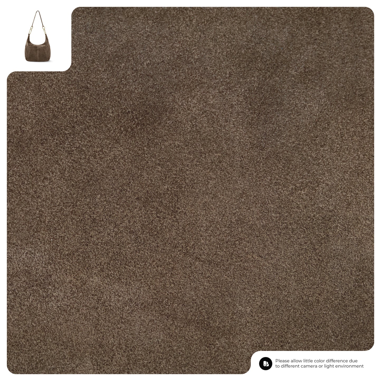 Suede Leather Hobo Bag