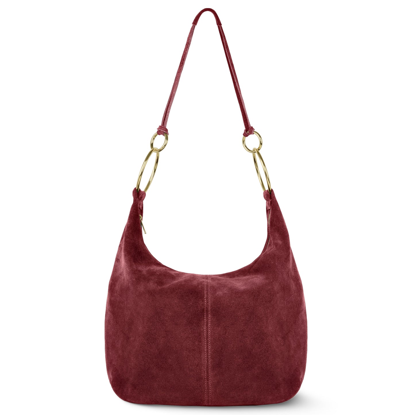 Suede Leather Hobo Bag