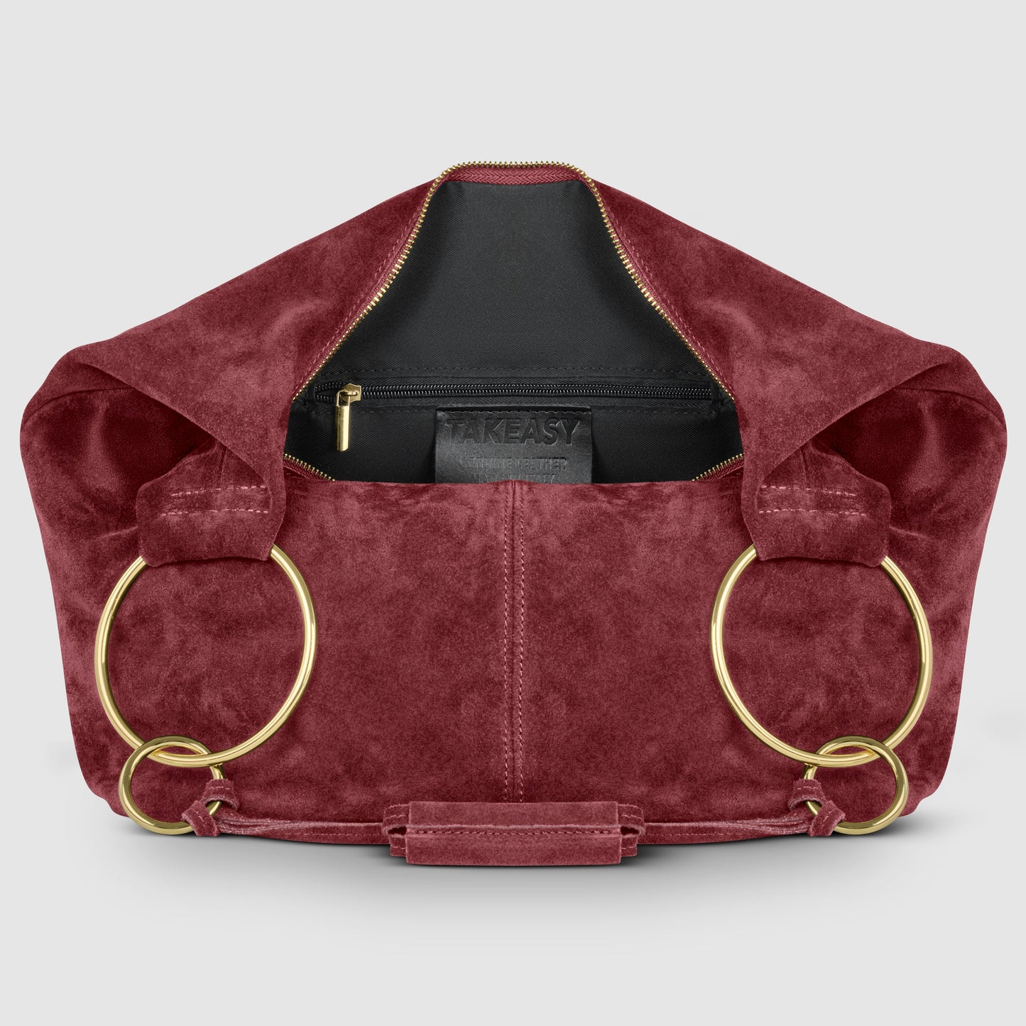 Suede Leather Hobo Bag