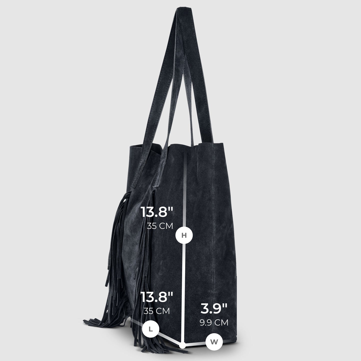 Suede Leather Tote Bag