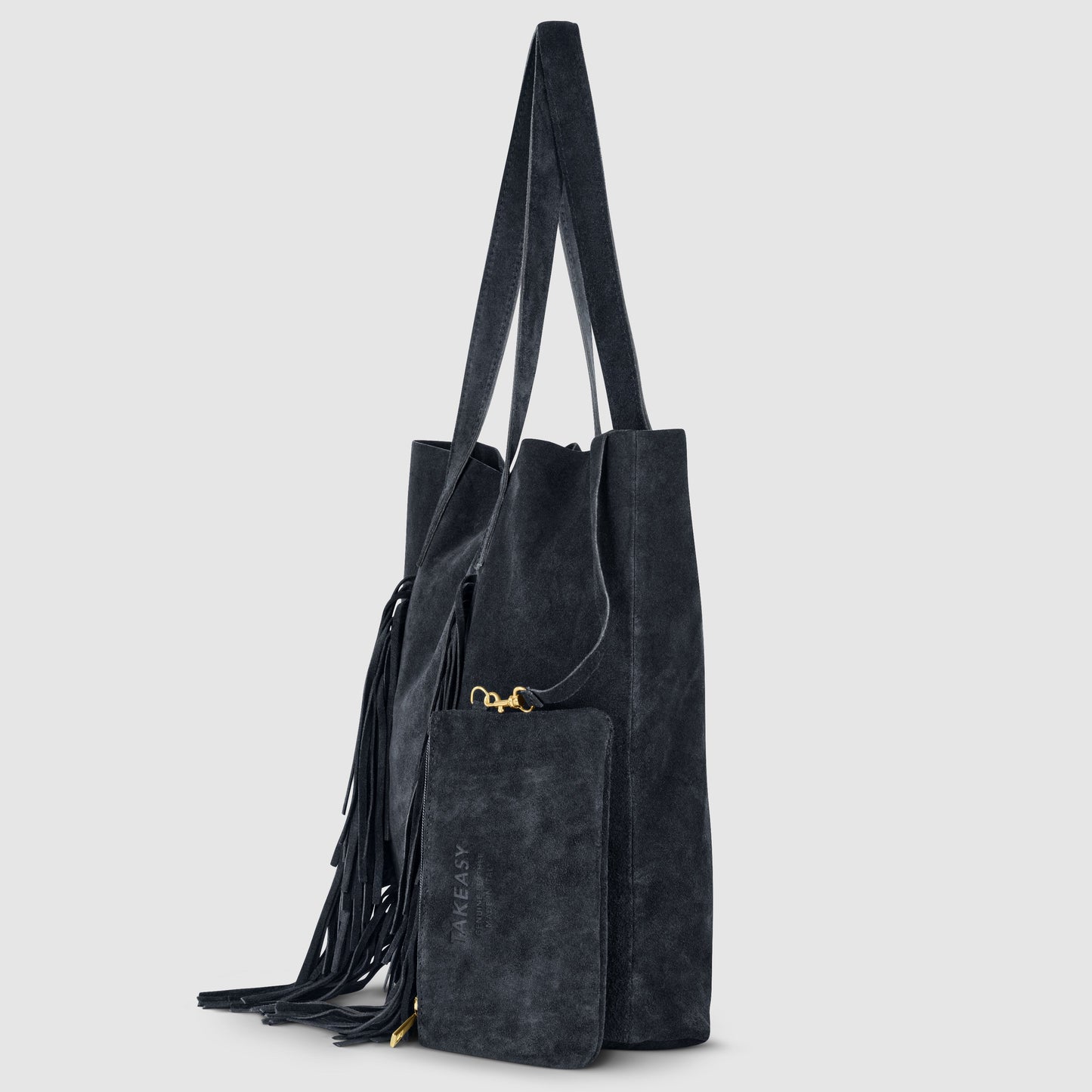Suede Leather Tote Bag