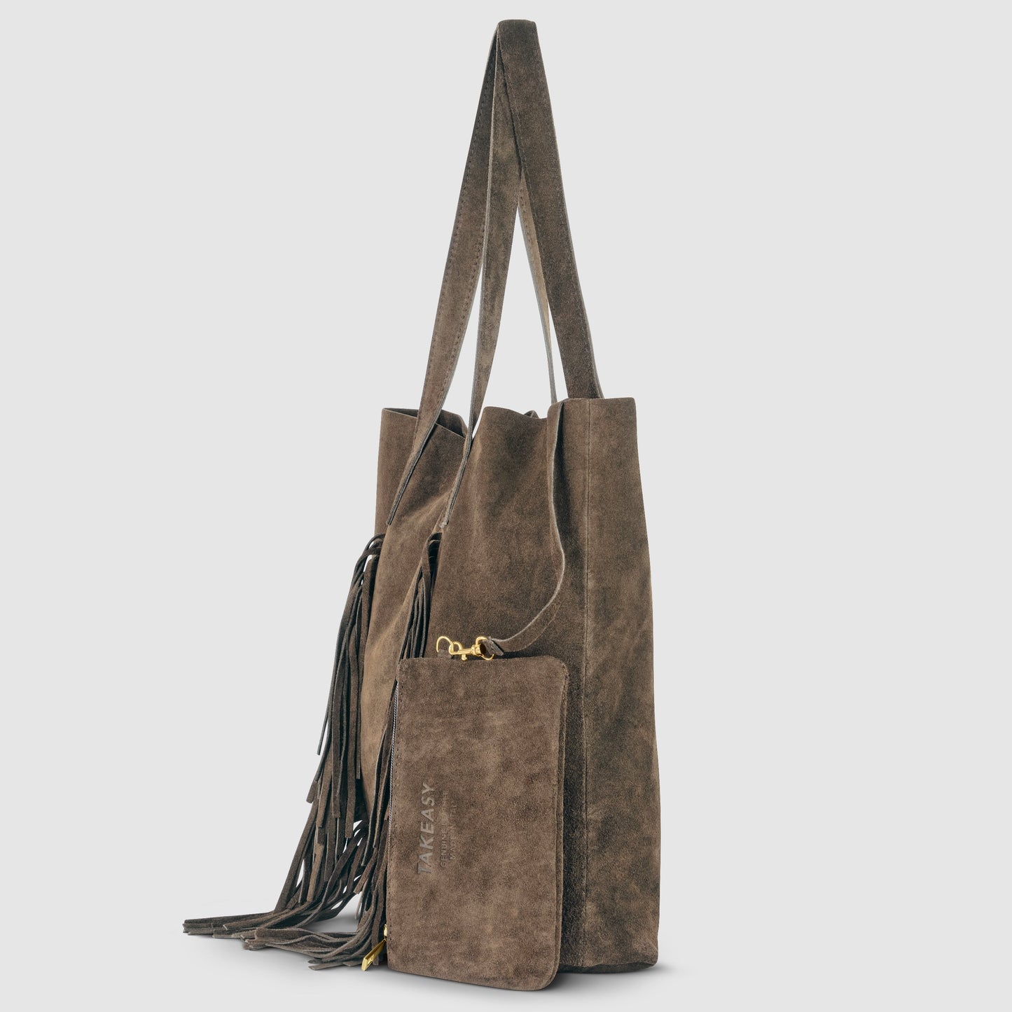 Suede Leather Tote Bag
