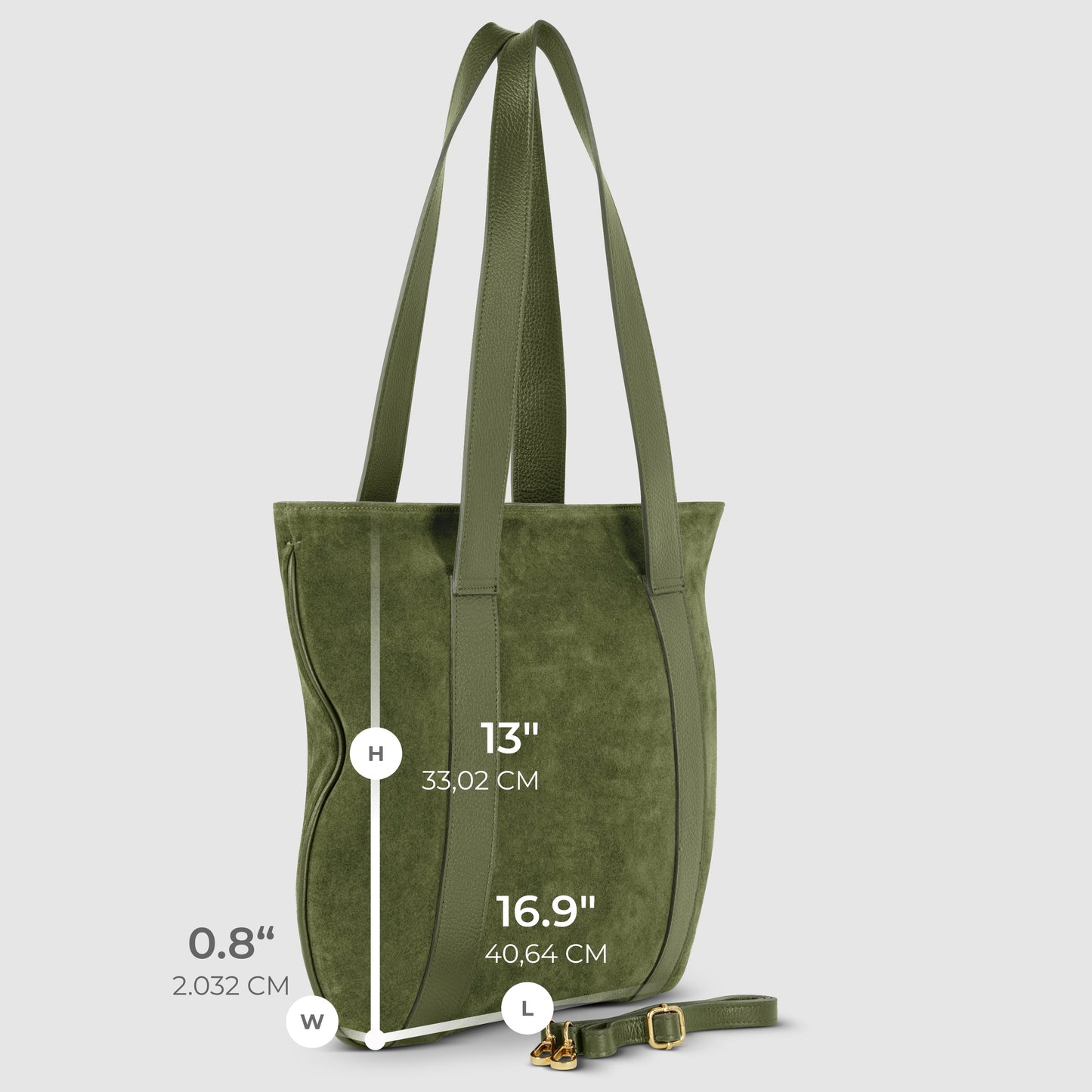 Suede Leather Satchel Bag