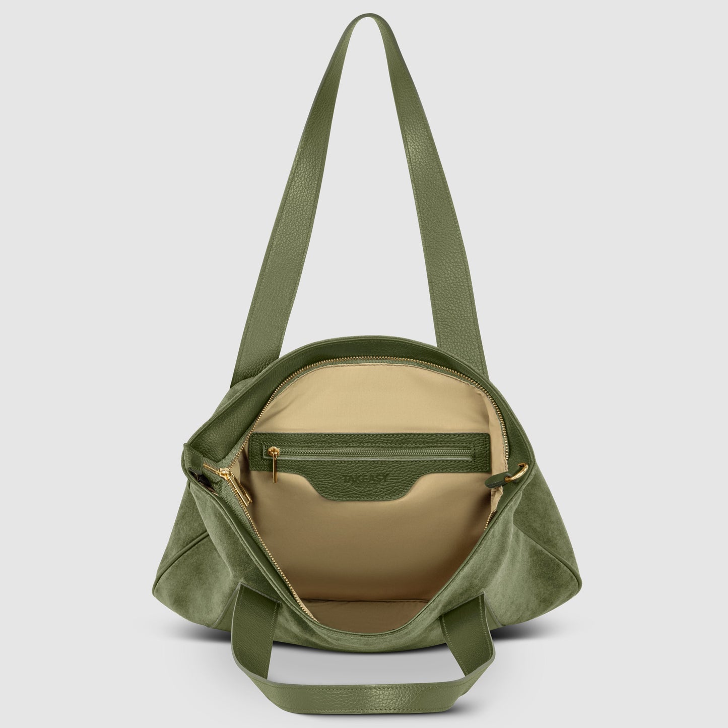 Suede Leather Satchel Bag