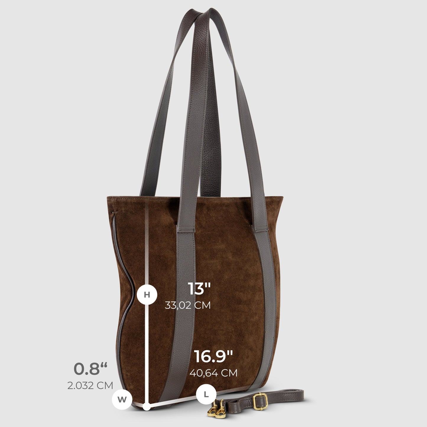 Suede Leather Satchel Bag