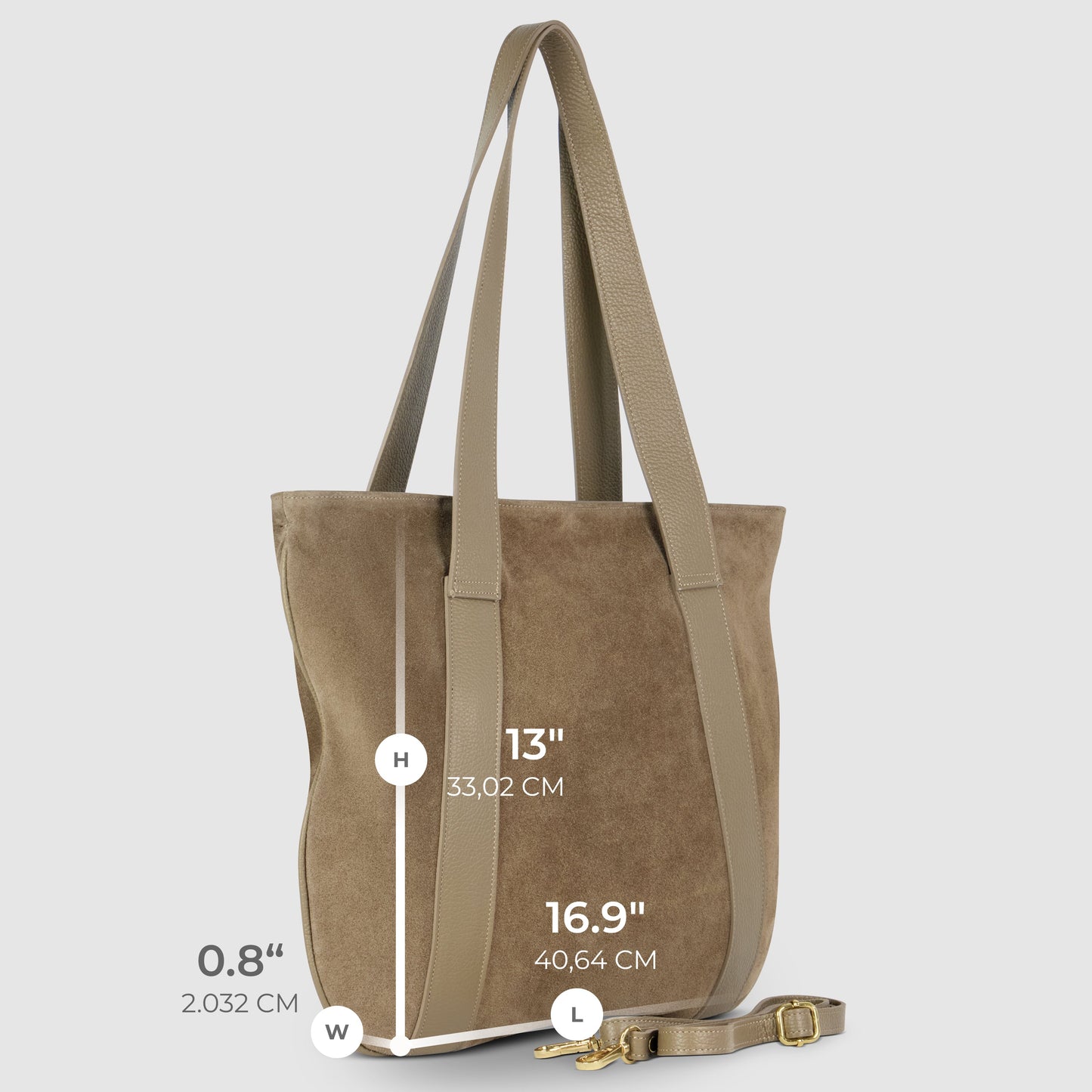 Suede Leather Satchel Bag