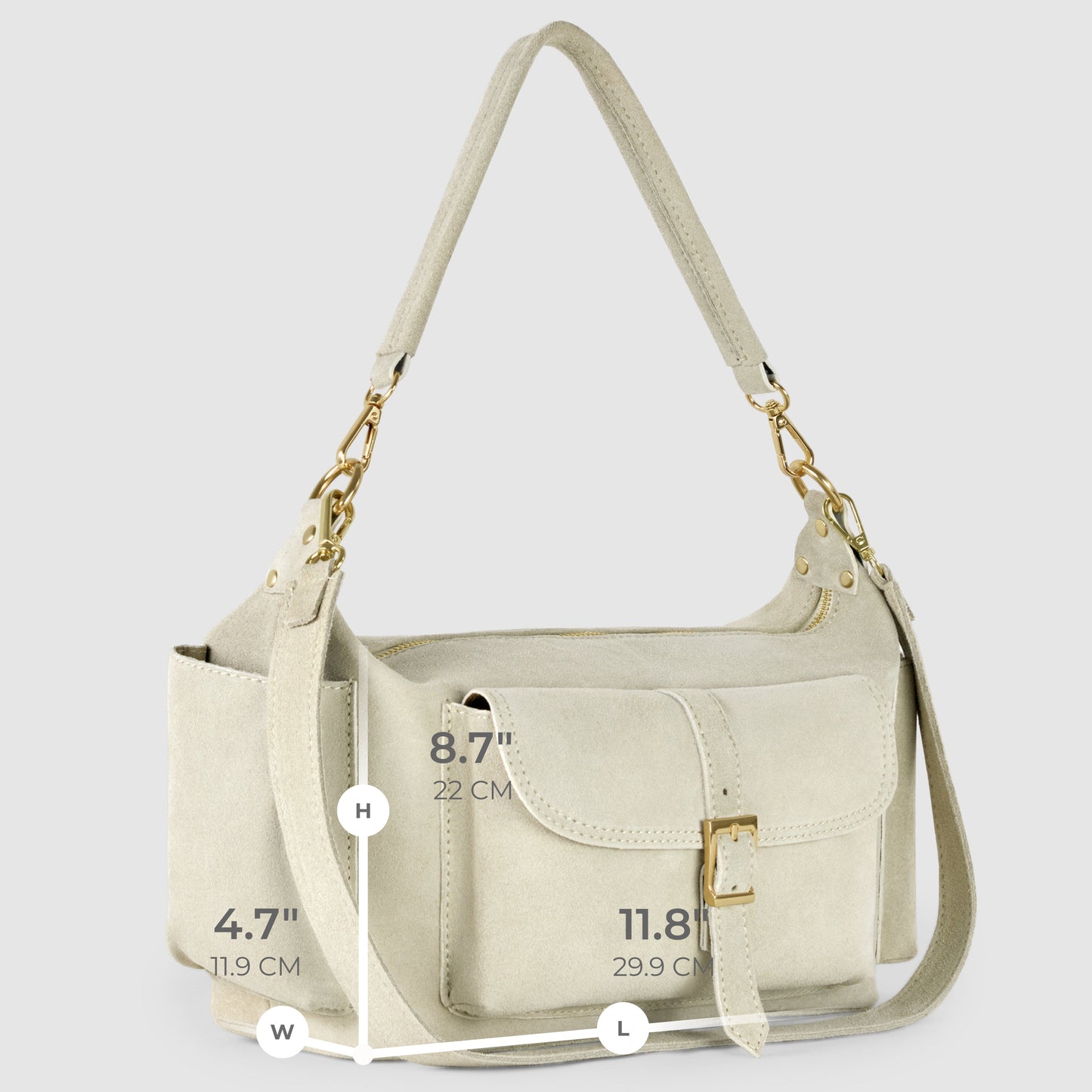 Suede Leather Shoulder Bag