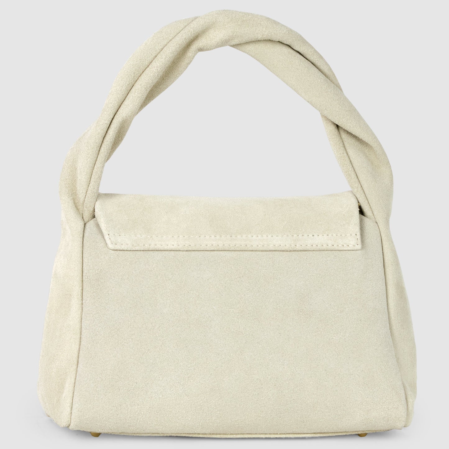 Suede Leather Top-Handle Bag