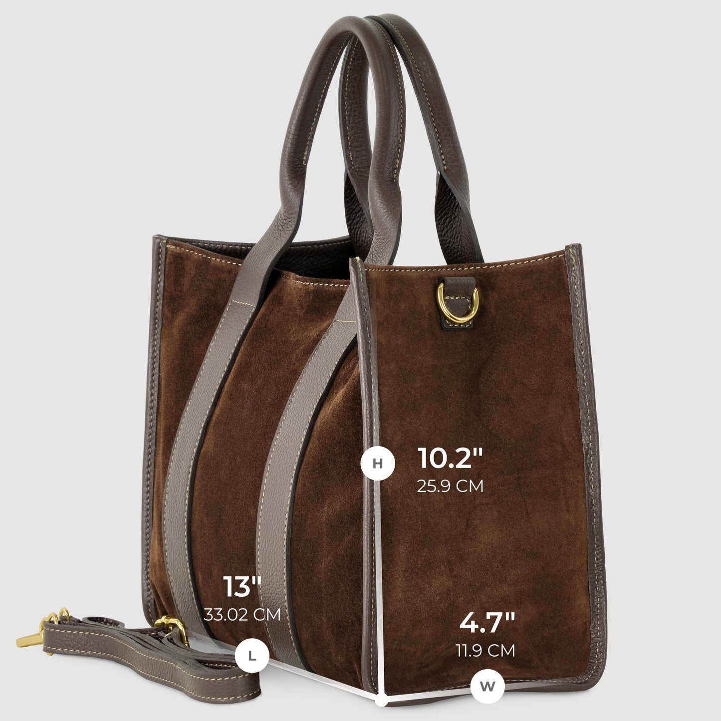 Suede Leather Tote Bag