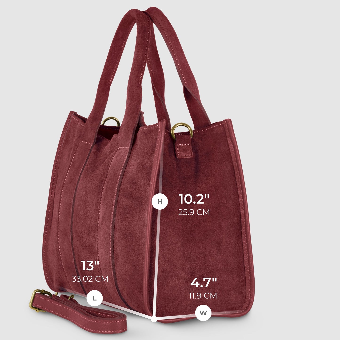 Suede Leather Tote Bag