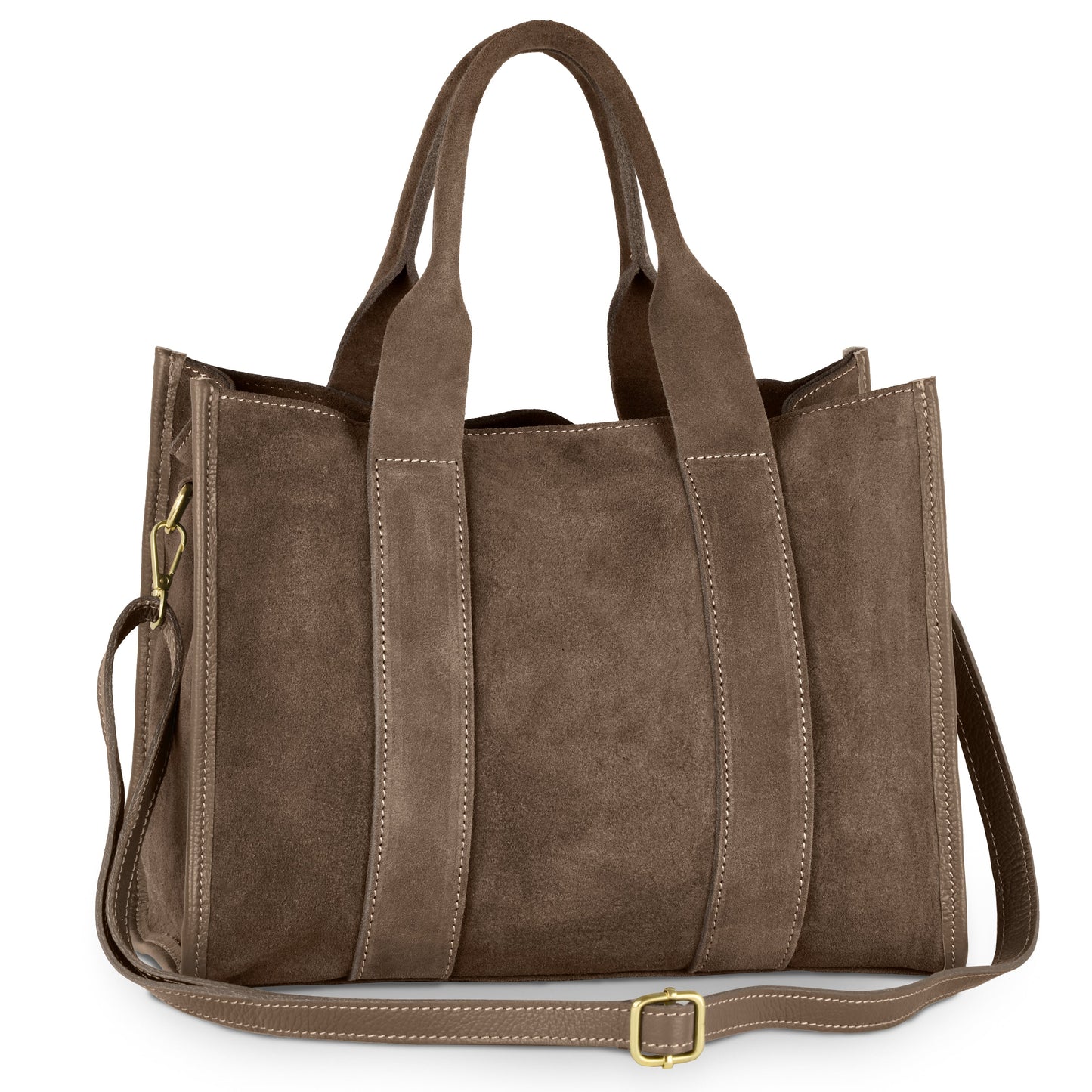 Suede Leather Tote Bag