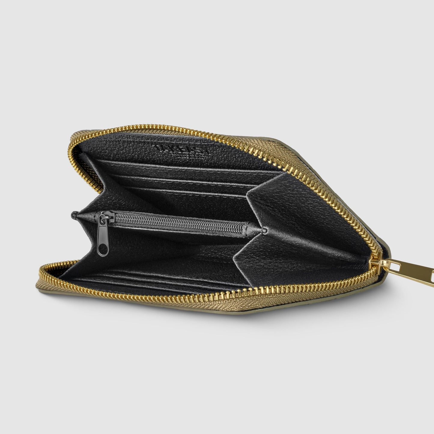 Weave Metallic Suede Leather Wallet
