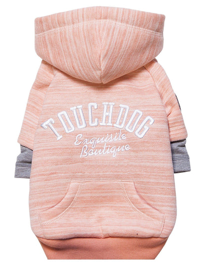 Touchdog ® Hampton Beach Ultra-Soft Blasted Cotton Hooded Dog Sweater