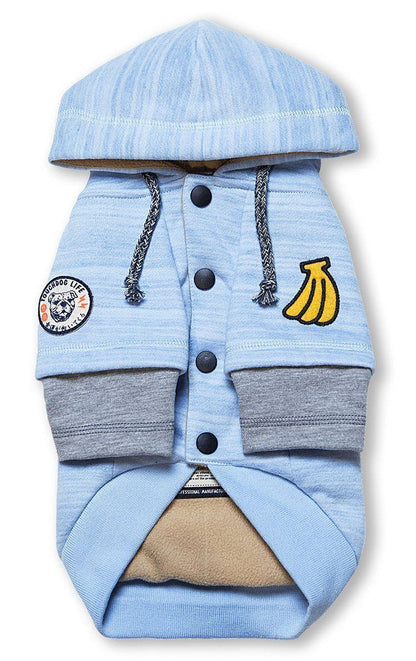 Touchdog ® Hampton Beach Ultra-Soft Blasted Cotton Hooded Dog Sweater
